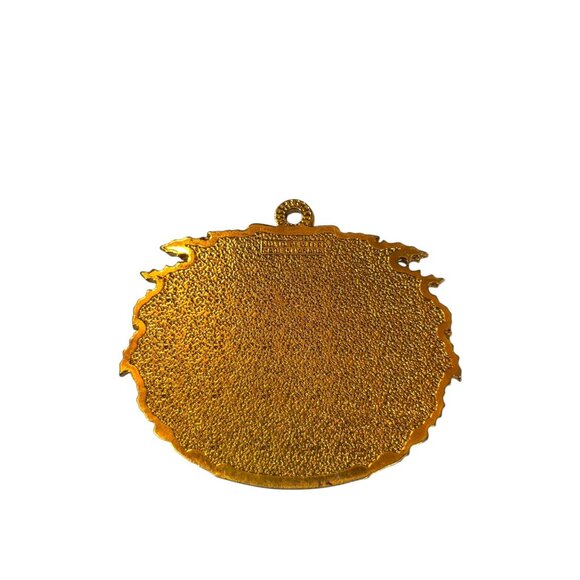 Colorado Christmas Ornament Solid Pewter Gold Finish Made In Canada Wreath Desig - Picture 3 of 8